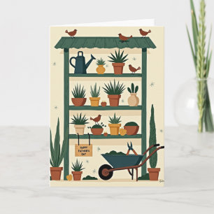Verdant Fathers Day Garden Scene Card