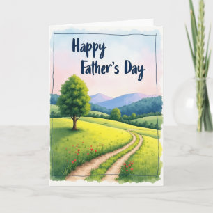 Verdant Fathers Day Hills Card