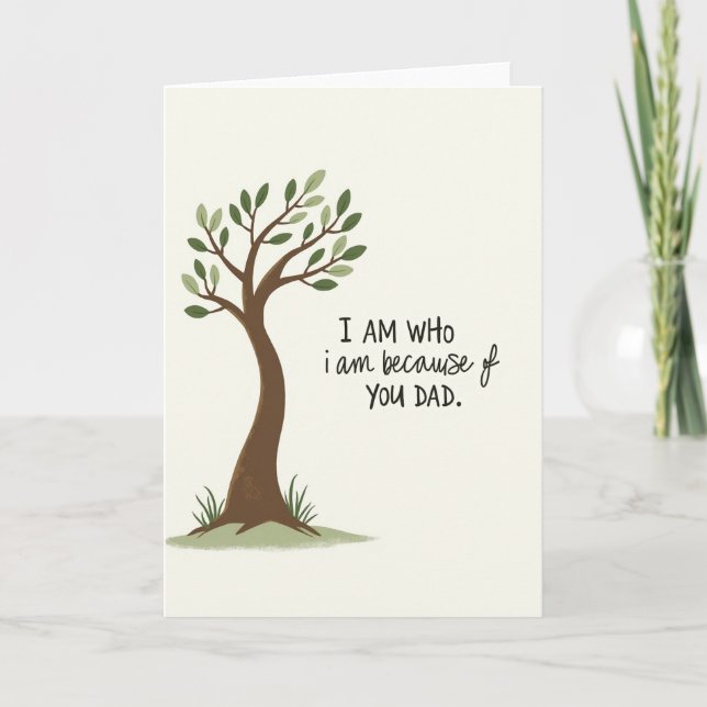 Verdant Fathers Day Tree Card (Front)