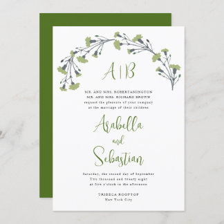Verdant Floral Arch Wedding Invitation