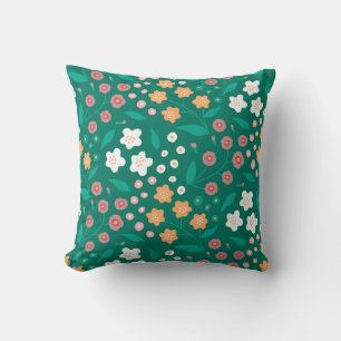 Verdant Floral Harmony Cushion