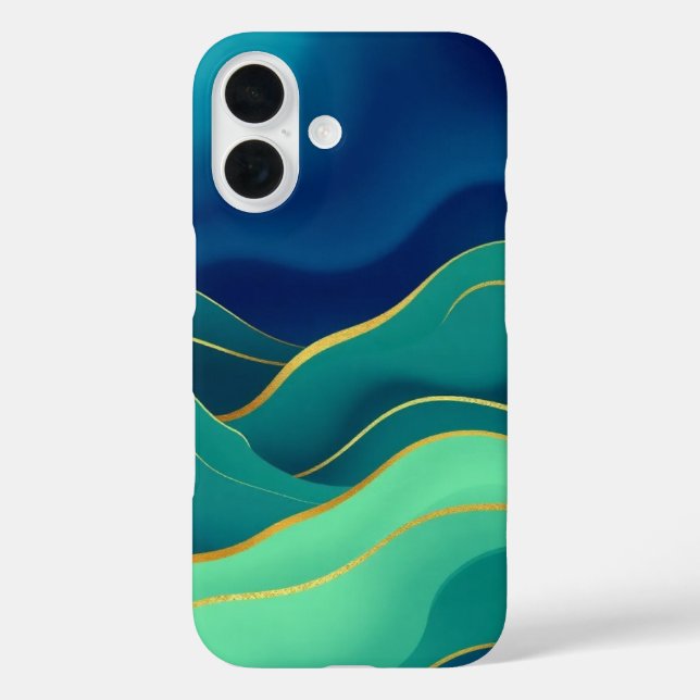 Verdant Flow: An Abstract Landscape Case-Mate iPhone Case (Back)