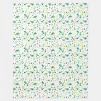 Verdant Flowers Cosy Blanket