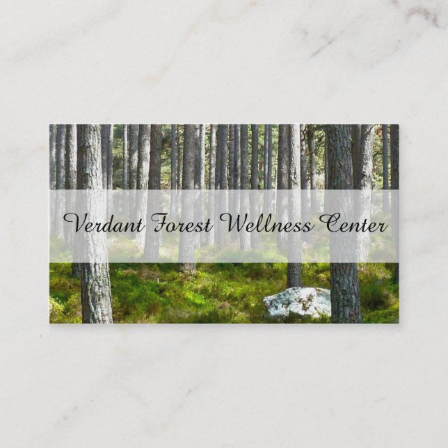 Verdant Forest Meditation Business Card (Front)