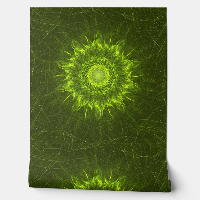Verdant Pulse – The Bloom of Energy Wallpaper (Unrolling)