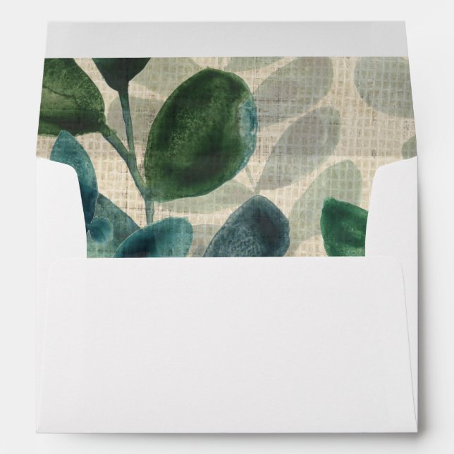 Verdant Sophistication - Tropical Leaves Envelope (Back (Bottom))