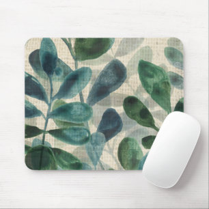 Verdant Sophistication - Tropical Leaves Mouse Pad