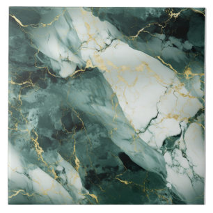Verdant Vein Gold Marble Tile