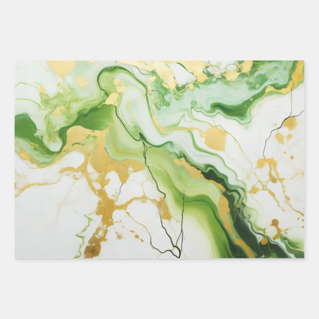 Verdant Veins Wrapping Paper Sheet (Front)