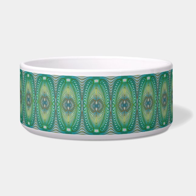 Verdant Vibes Illusion Dog Bowl (Front)