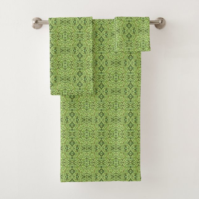 Verdant Vine Mosaic Towel Set (Insitu)