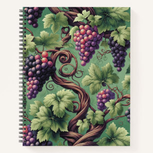 Verdant Vineyard Bliss: A Tapestry of Grapevines Notebook