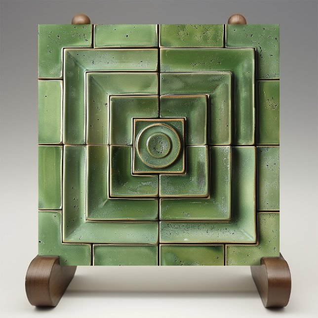 Verdant Visions Geometric Ceramic Tile (Creator Uploaded)