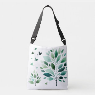 Verdant Whispers Chickadee Crossbody Bag