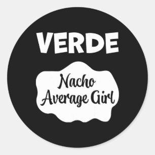 Verde Taco Sauce Costume Women Men Kids Halloween Classic Round Sticker