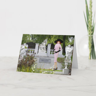 Verdi - Pink Attire,  Angels in Glenwood Cemetary Card