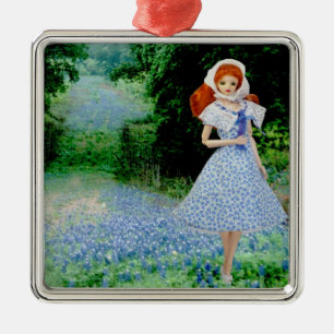 Verdi, Texas Hill Country Bluebonnets Metal Tree Decoration