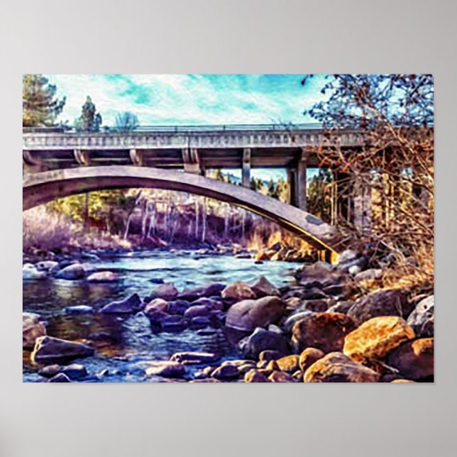 Verdi Truckee river bridge Poster (Front)