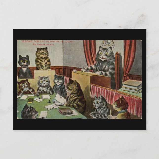 Verdict for the plaintiff, $10000 postcard (Front)