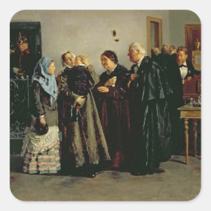 Verdict, 'Not Guilty', 1882 Square Sticker