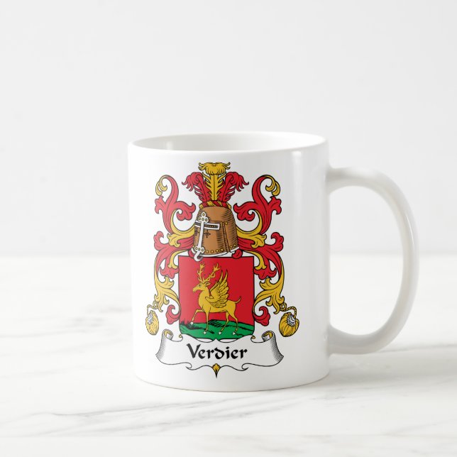 Verdier Family Crest Coffee Mug (Right)