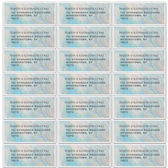 Verdigris Agate Mailing Labels 21 Per Sheet (Front)