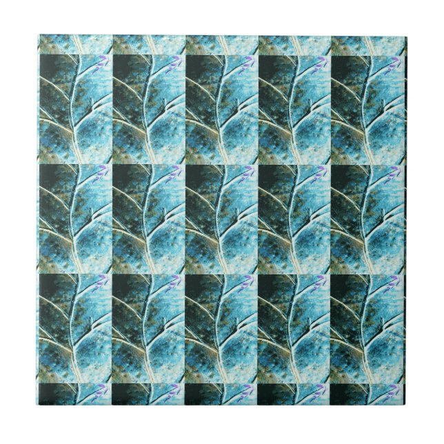 verdigris copper leaf tile (Front)