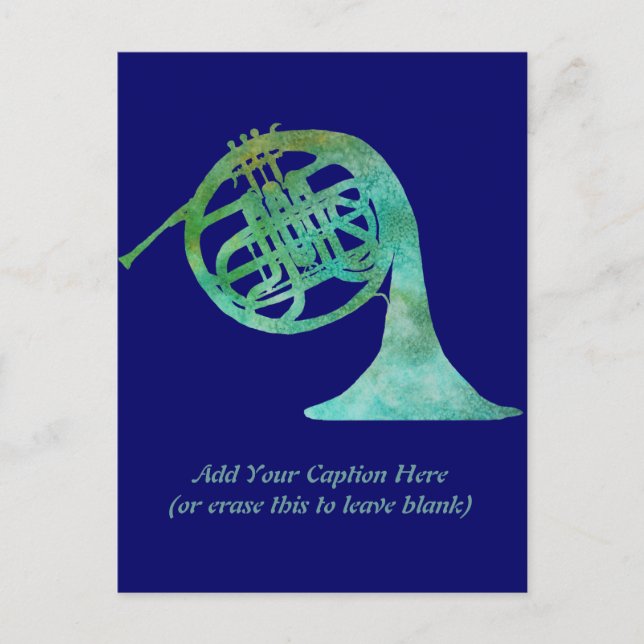 Verdigris French Horn Postcard (Front)