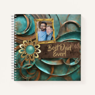 Verdigris Metal Art for Dad Notebook