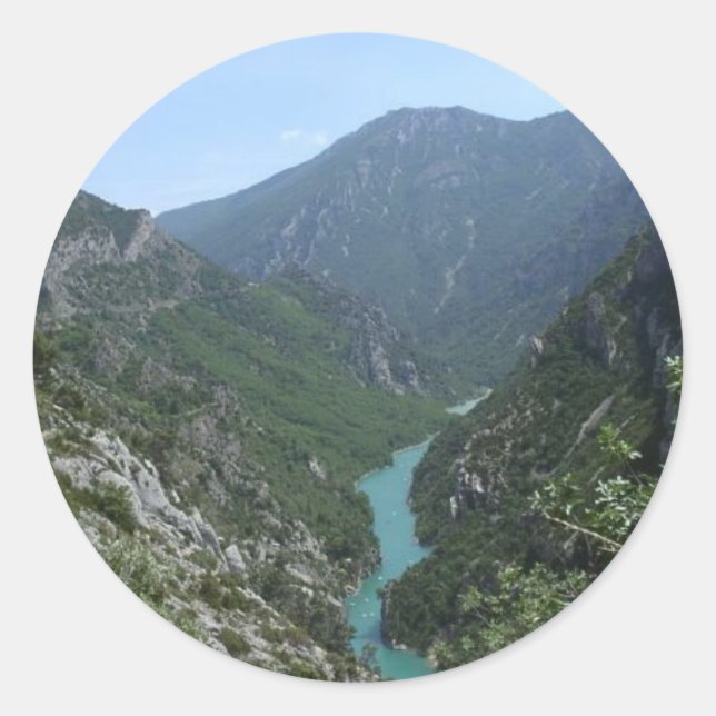 Verdon Gorge Classic Round Sticker (Front)