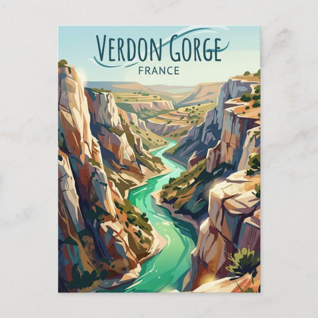 Verdon Gorge France Postcard (Front)