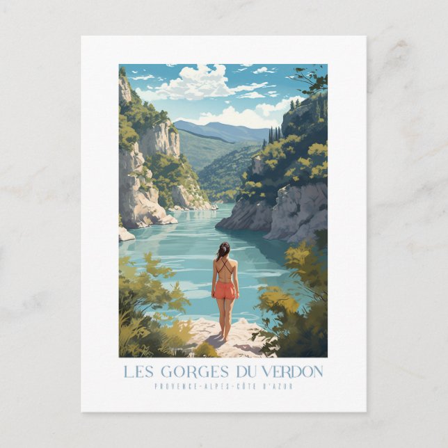 Verdon Gorges - poster - Poster Postcard (Front)