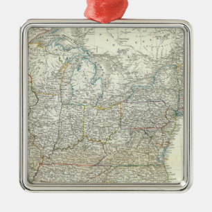 Vereinigten Staaten v N America - North US Metal Ornament
