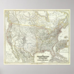 Vereinigten Staaten von N America - North US Poster