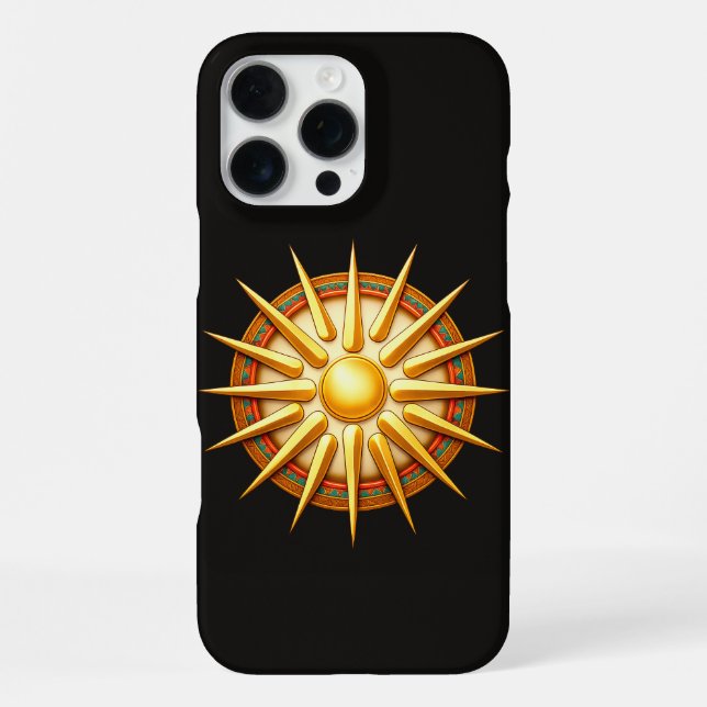 Vergina Sun Emblem – Ancient Macedonian Symbol iPhone Case (Back)