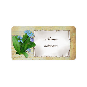 vergissmeinicht  adressaufkleber label