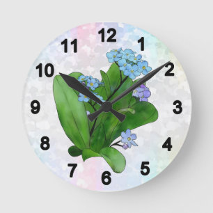 vergissmeinicht round clock