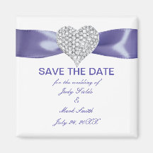 Veri Peri Diamond Heart Save The Date Magnet