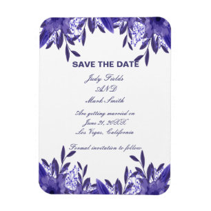 Veri Peri Floral Foliage Save The Date Magnet