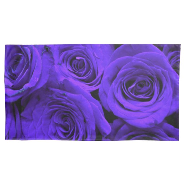 Veri peri periwinkle blue purple roses       pillowcase (Front-Left)