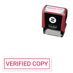 Verified Copy Clean Office Identifier Self-inking Stamp