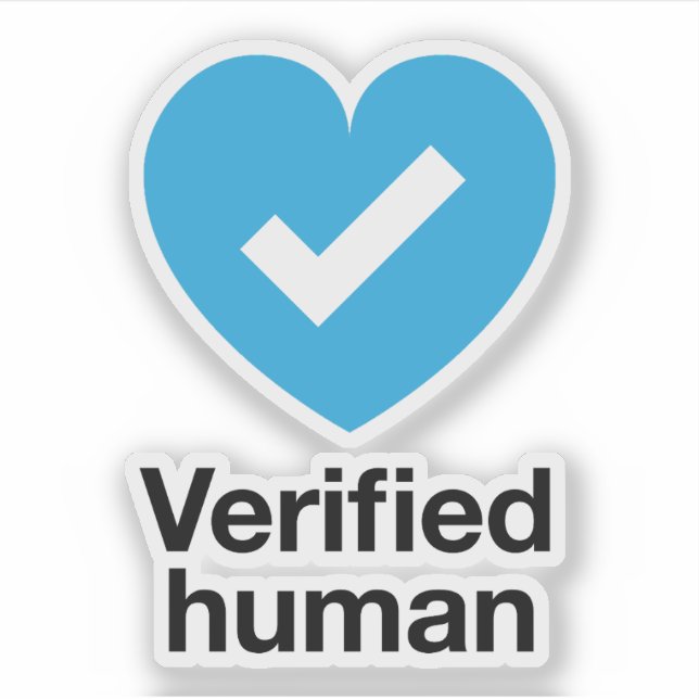 Verified Human Checkheart (Front)