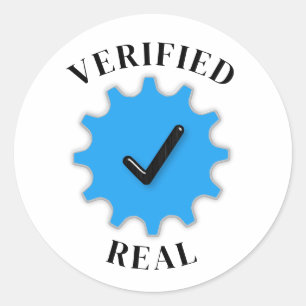 Verified Real Classic Round Sticker