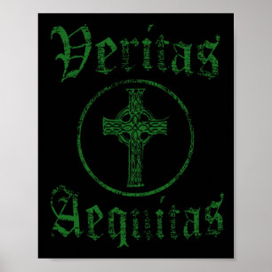Veritas Aequitas Celtic Truth Justice Prayer St Pa Poster
