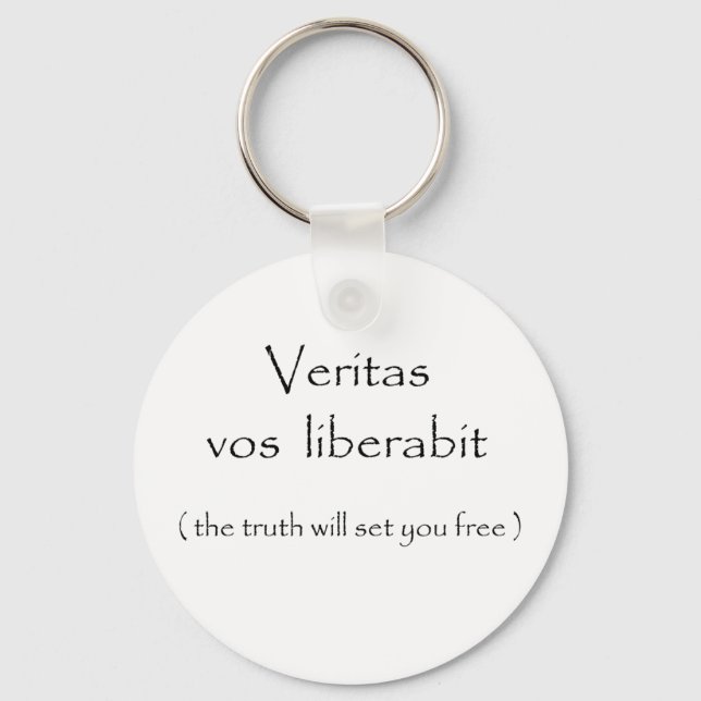 Veritas vos liberabit-keychain key ring (Front)