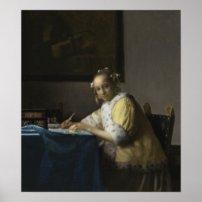 Vermeer - A Lady Writing 1667 Poster (Front)