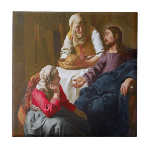 Vermeer - Christ in the House of Martha and Mary Ceramic Tile