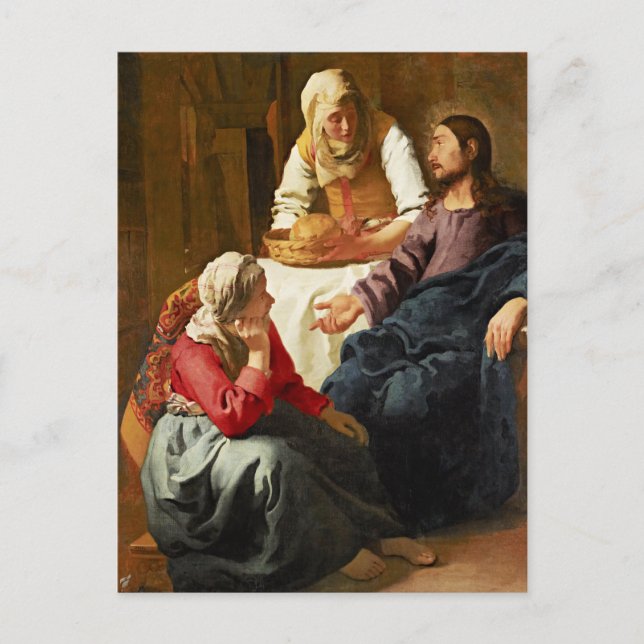 Vermeer - Christ in the House of Martha and Mary Holiday Postcard (Front)