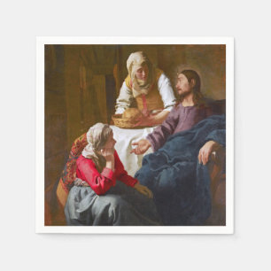 Vermeer - Christ in the House of Martha and Mary Napkin