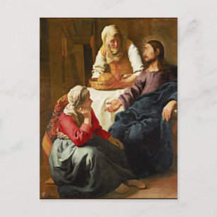 Vermeer - Christ in the House of Martha and Mary Postcard